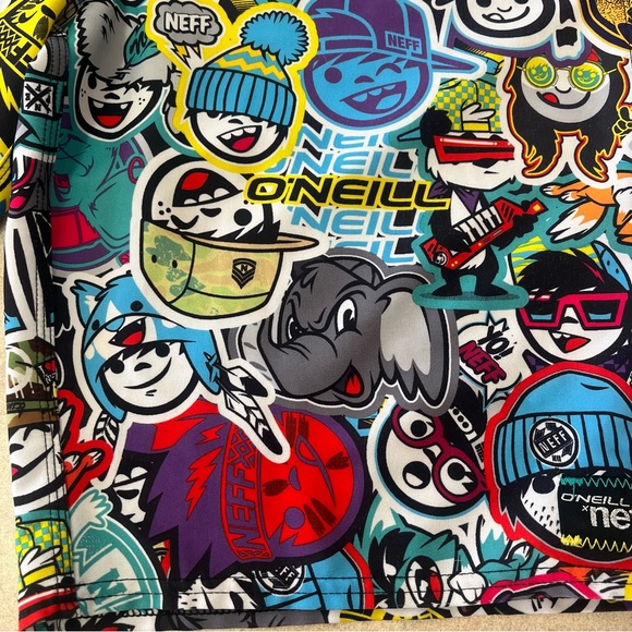 O'Neill & Neff Collab Cartoon Board Swim Shorts - Picture 6 of 12
